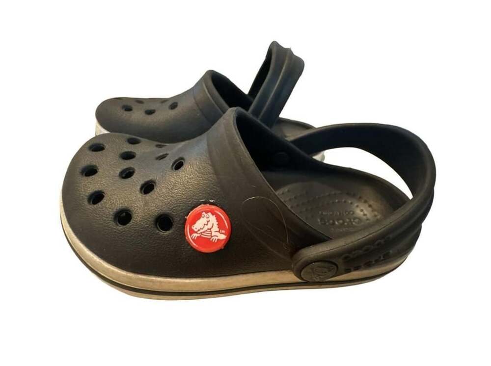 Crocs Unisex Crocband Clog Size kids 8 Black Slip On Sandals